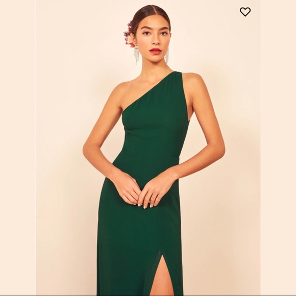 Reformation Evelyn Dress in Emerald - Picture 3 of 6